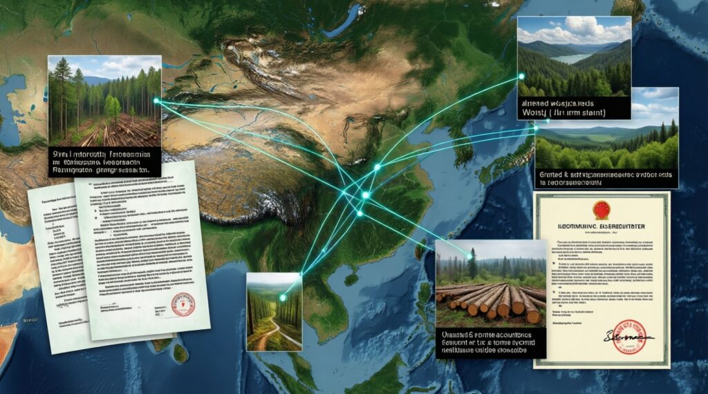 Лес и лесопромышленный комплекс: вырубки, лесовосстановление, проверки и поддержка отрасли - иллюстрация