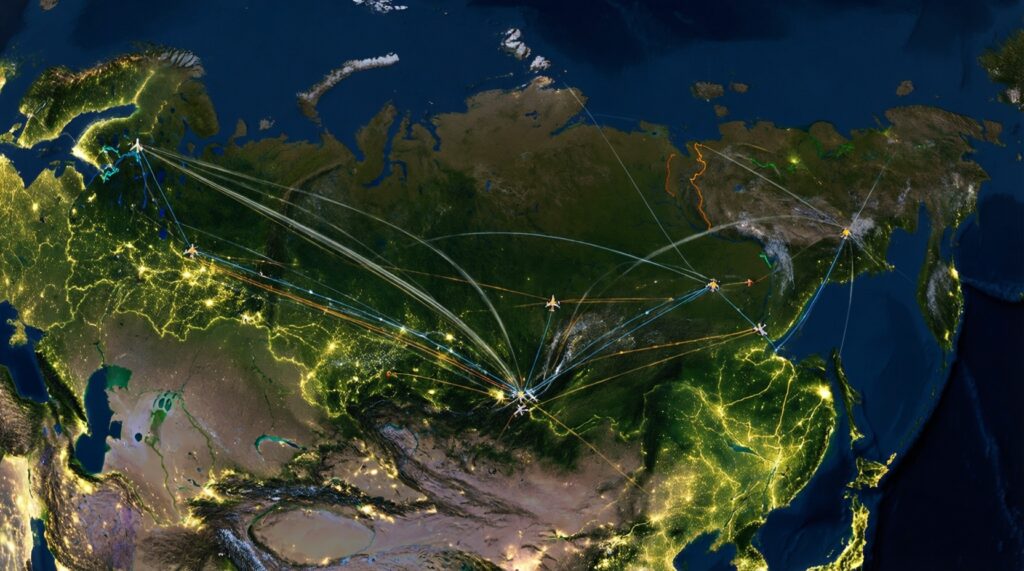 Транспорт и связь в районах: состояние авиасообщения, теплоходов, автобусов и дорог - иллюстрация