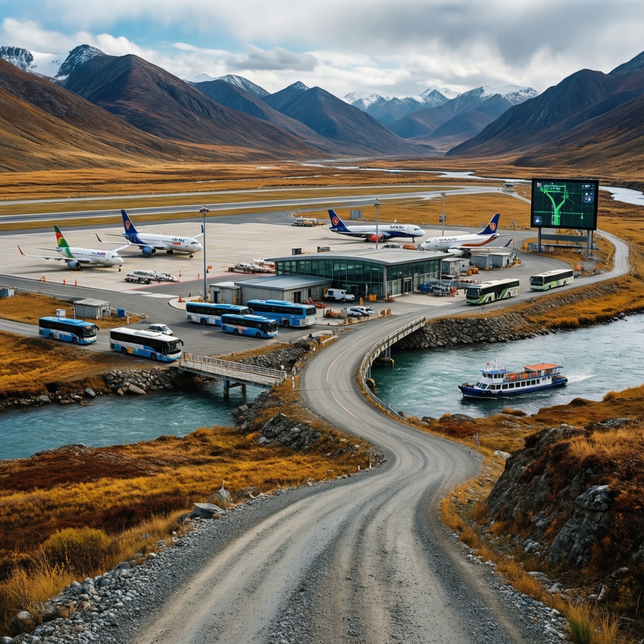 Транспорт и связь в районах: состояние авиасообщения, теплоходов, автобусов и дорог